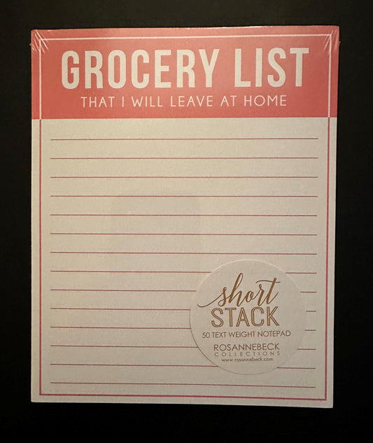 SHort Stack Grocery List Notepad