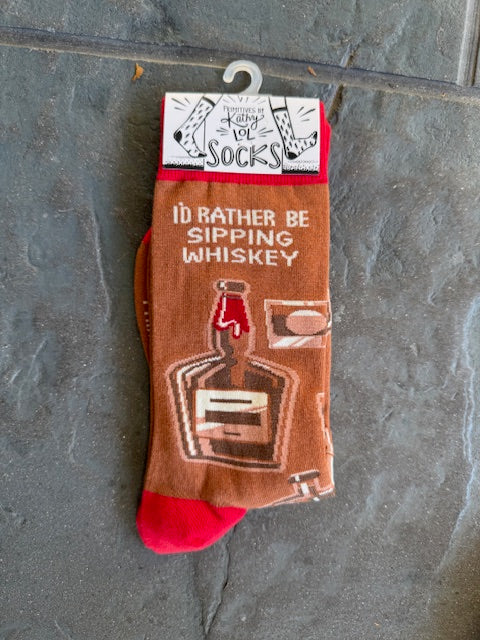 Rather Be Sipping Whiskey Sock
