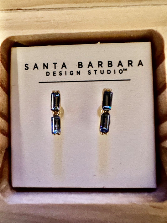 Blue Earrings with Treasure Box