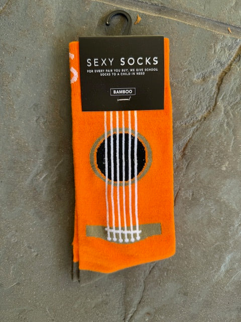 Orange Guitar Socks