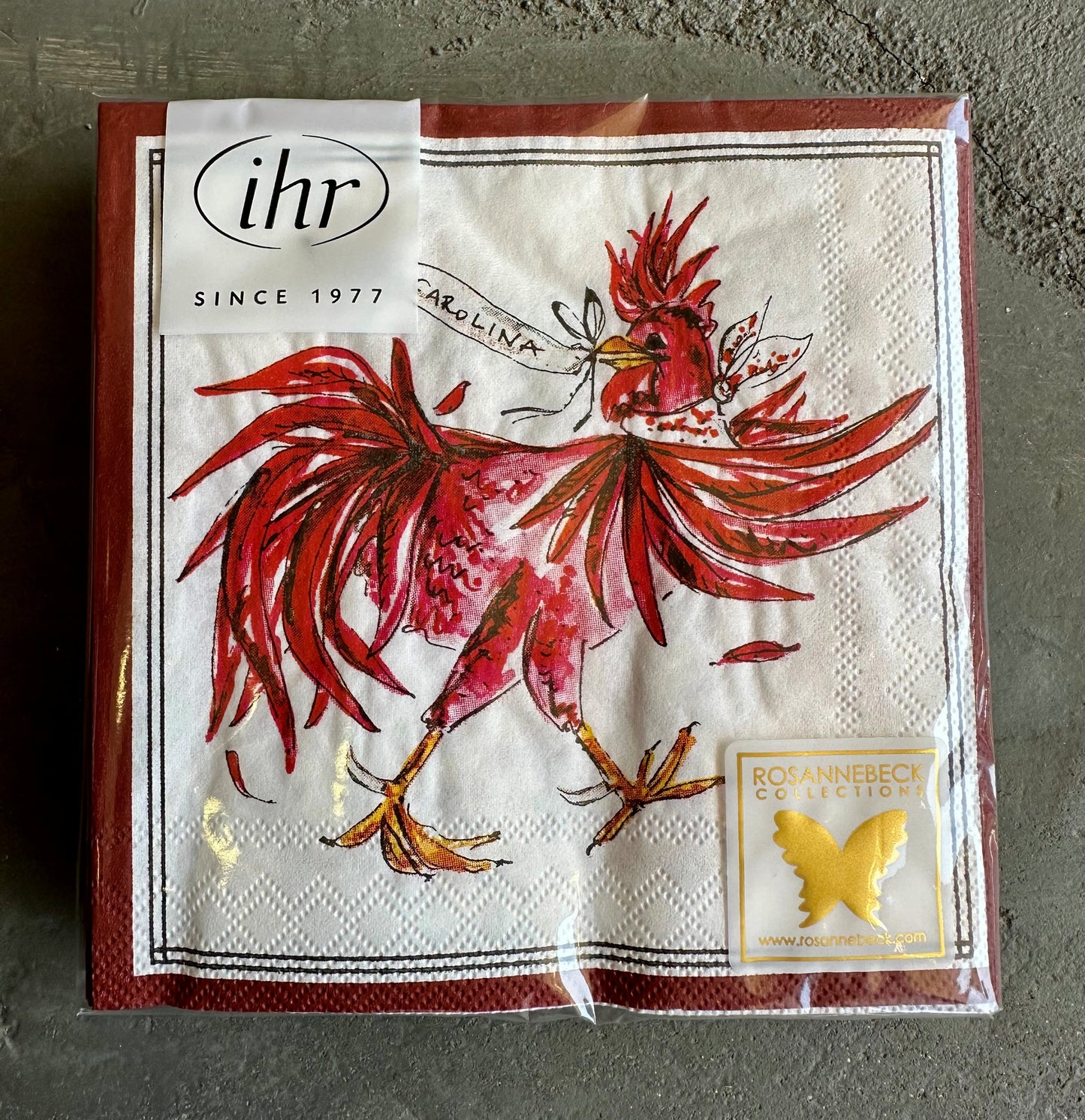 Bev Nap White Rooster