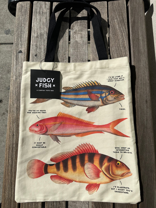 Canvas Fish Tote Bag