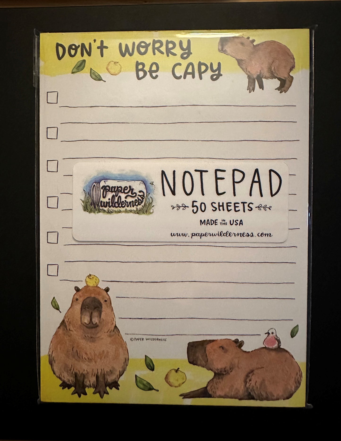 Notepad Don't Worry Be Capy
