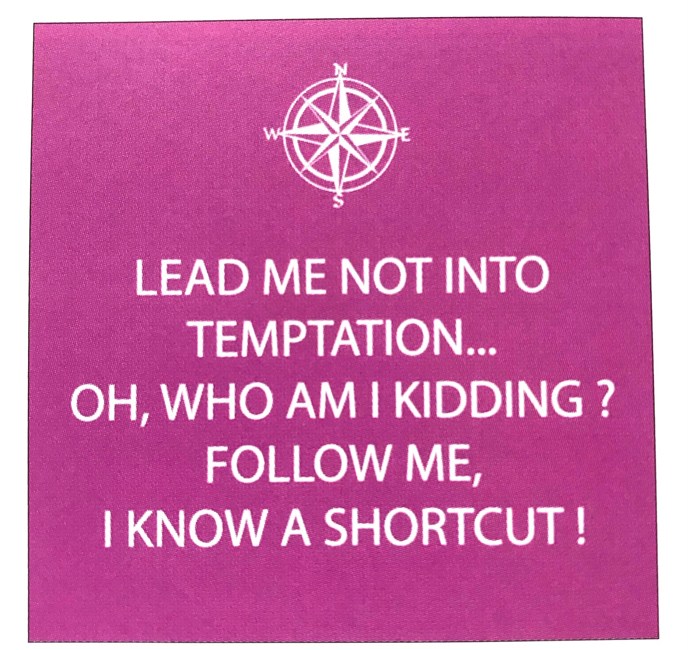 Leam Me Not Into Temptation Beverage Napkin