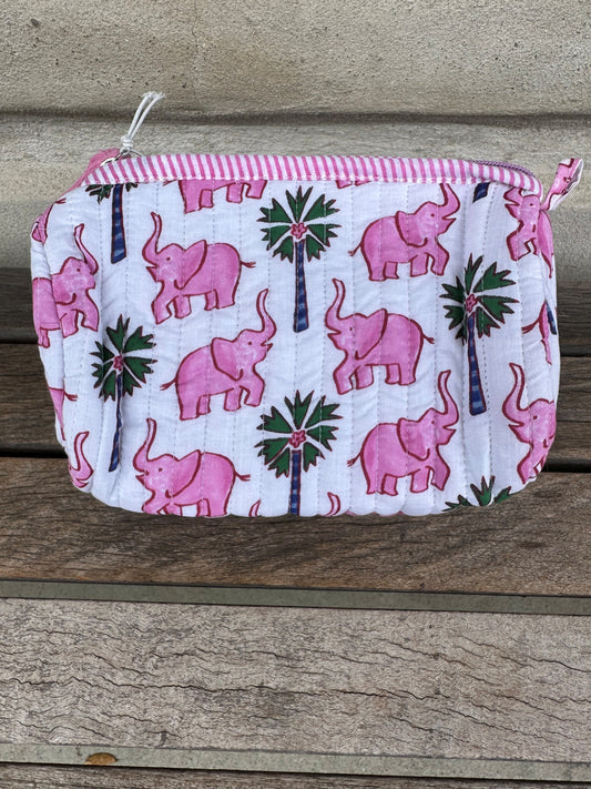 Medium Pink Elephant Pouch