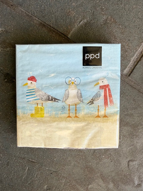 Beverage Napkin Sassy Seagulls