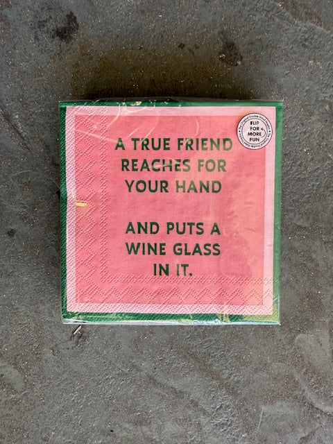 Beverage Napkin: AT My Funeral Take Bouquet FLIP OVER