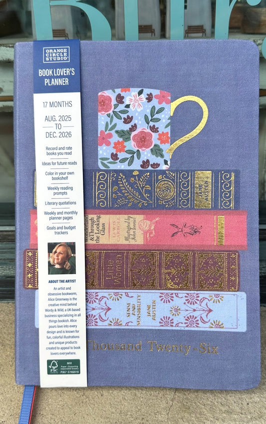 Agenda Planner Book Lover 8/2025-12/31/26