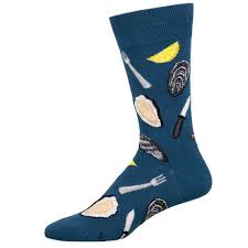 Oyster Shucker Blue Sock