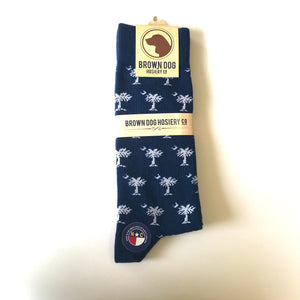 Navy Palmetto Sock